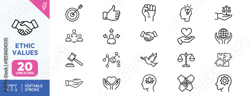 Ethic Values Icons Set