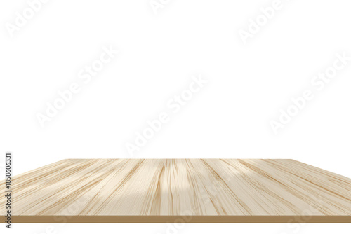Empty light beige wooden tabletop