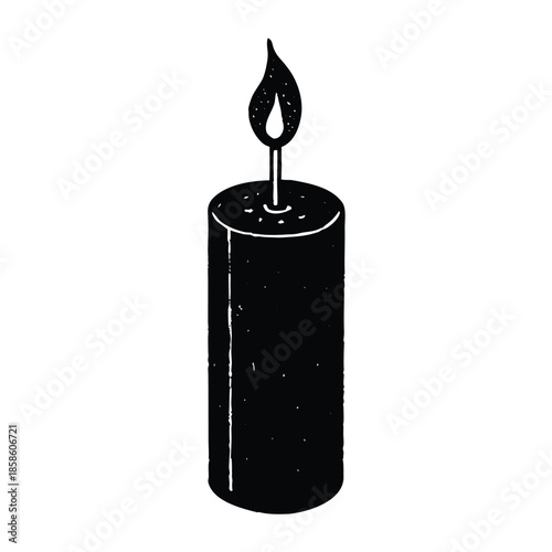 candle vector on white background