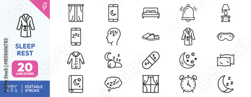 Sleep Rest Icons Collection