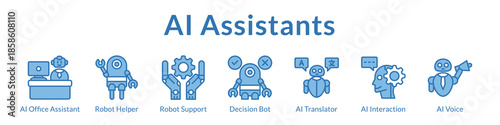 AI Assistants Platform with Virtual Helpers Chatbots Voice Recognition Translation Services and Productivity Automation