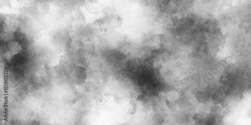 Abstract grayscale smoky cloudscape, sky with black and white cloud textured background, elegance and Sophisticated architectural visualization, abstract white puffs of smoke swirls overlay.