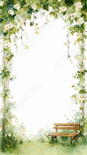 wooden frame with flowers