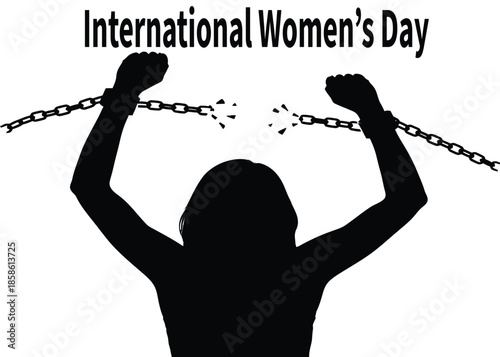 Empowered woman breaking free on international women's day