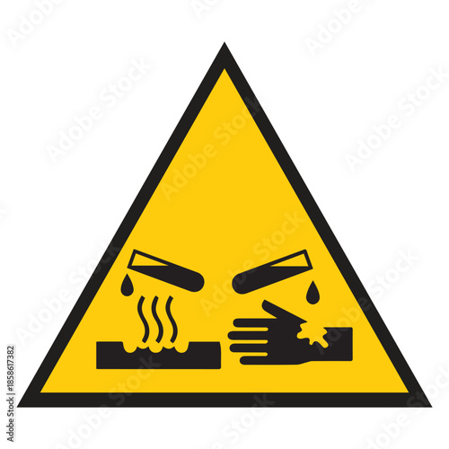 Hazard symbol dangerous goods warning sign caution triangle symbol vector Art
