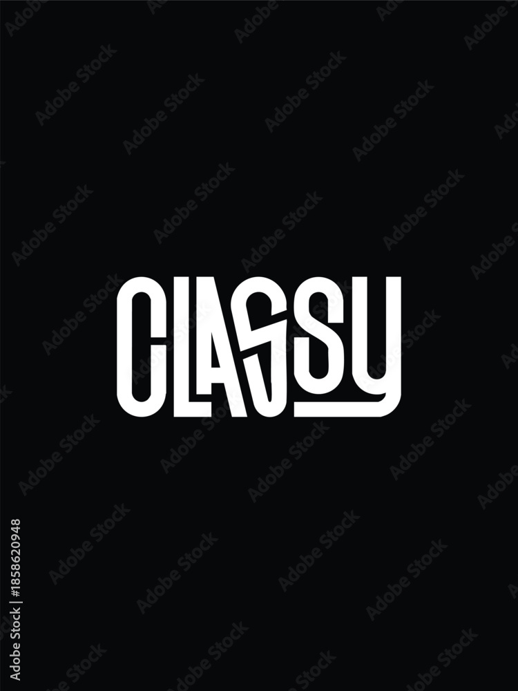 Obraz premium Classy Minimal Typography Word Design on Black