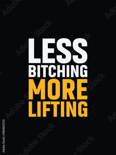 Bold Gym Motivation Typography Quote for Fitness Apparel Design