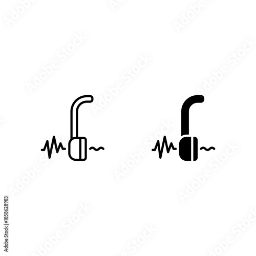 noise canceling active icon and illustration
