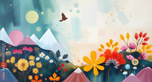 abstract landscape oil painting, modern landscape artwork, abstract scenery canvas, textured oil paint hills, colorful landscape abstraction, impressionist field painting, atmospheric sky art, abstrac