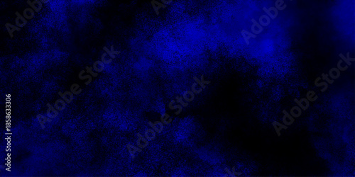 Dark blue white black grainy gradient background, blue sky with clouds celestial mist texture background deep space, watercolor textured wall for Design Inspiration.