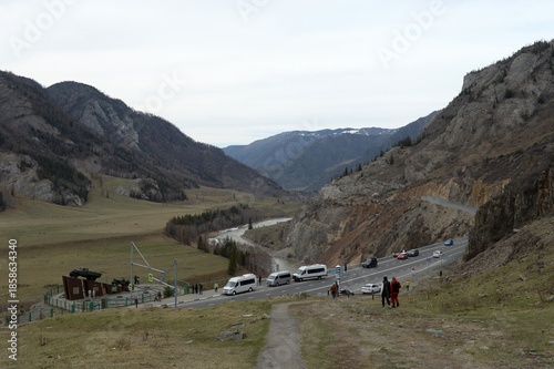 Federal Highway - Chuisky Tract in Ongudaysky district of the Altai Republic, Siberia, Russia