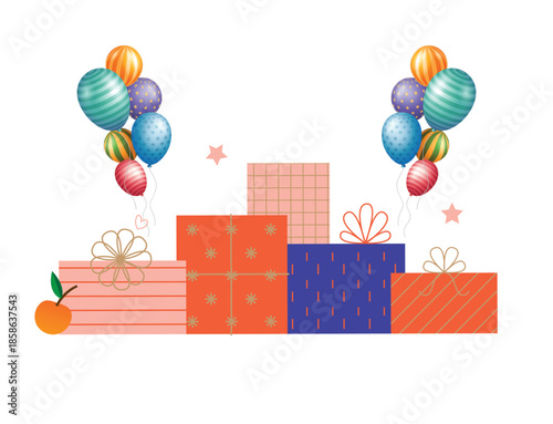 surprise box and ballon