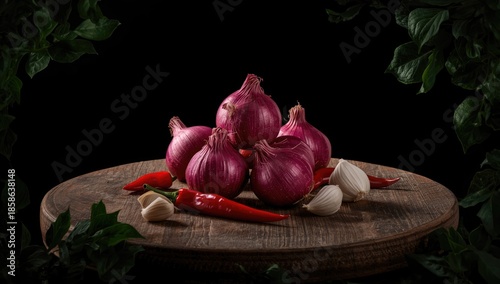 Sweet purple Crimean onion,...