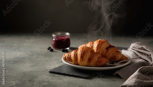 Freshly baked croissants fi...
