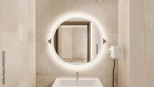 Bathroom setup featuring a ...