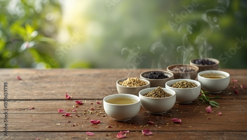Herbal tea served in a clea...