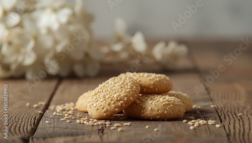 Sesame seeds in cookies dur...