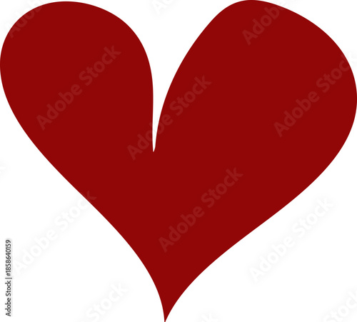 Freehand Heart. Simple Vector Shape