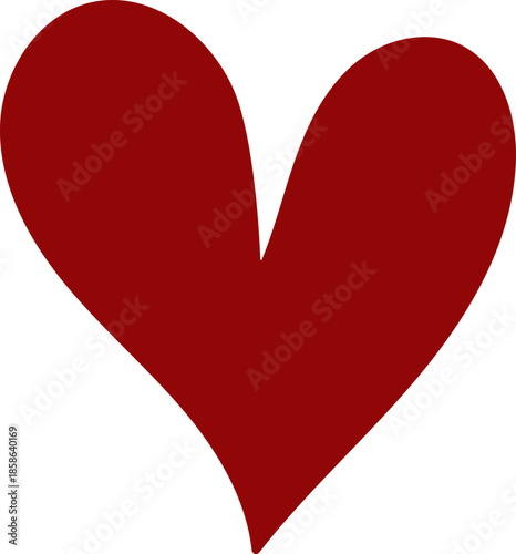 Freehand Heart. Simple Shape