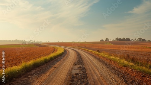 Nature road composed of soi...