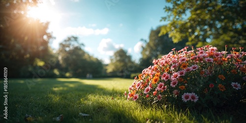 Close-up of flowers and gra...