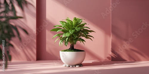 Small woody plant in plasti...