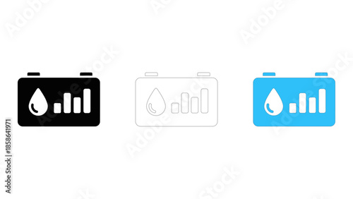 Humidity logging module icon indicating monitoring and logging of relative humidity levels