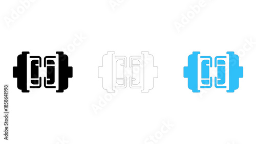 Isolation transformer icon representing electrical separation for safety and noise reduction