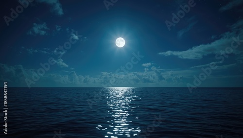 Dark marine landscape featu...