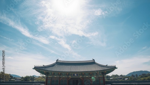 Korean historic palace roof...