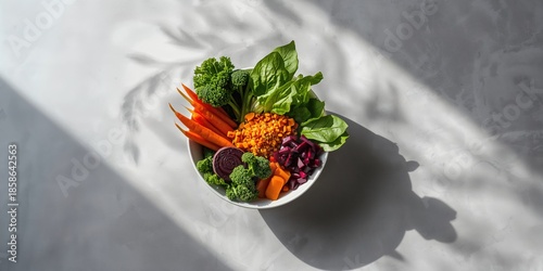 Vegetable buddha bowl featu...