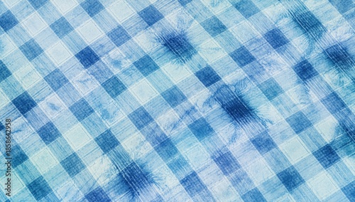 Colorful checkered fabric d...