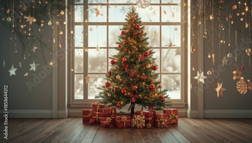 Festive interior featuring ...