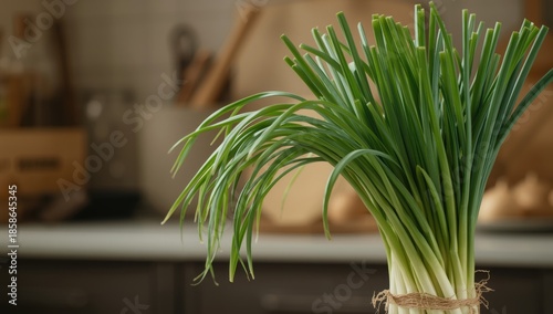 Close-up of chopped scallio...