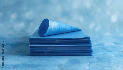 Textured blue watercolor pa...