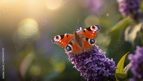 European Peacock butterfly ...