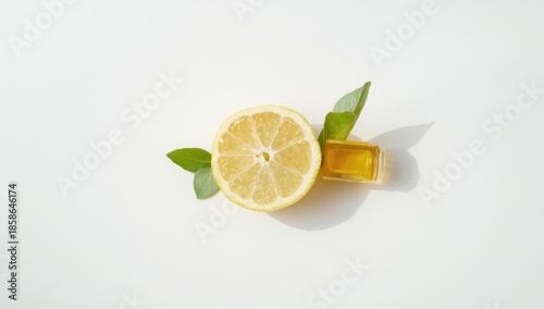 Lemon slices and lemon esse...