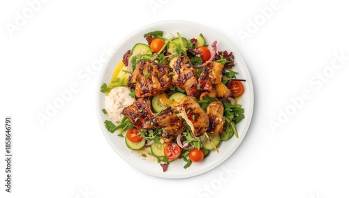 Top view of skewered grille...