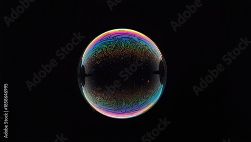 Vivid soap bubble display w...