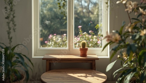 Miniature cactus displayed ...