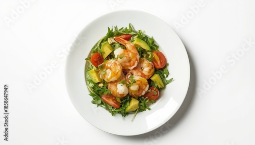 Shrimp salad featuring cher...