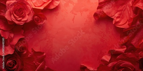 Bright red textured paper u...