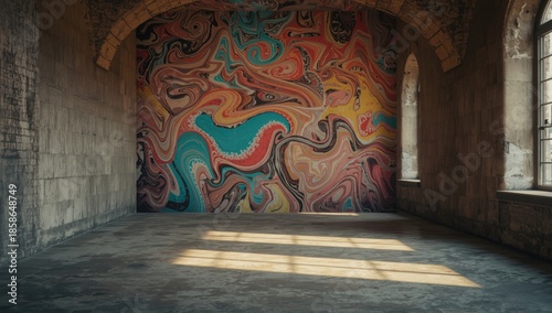 Interior of an aged structu...