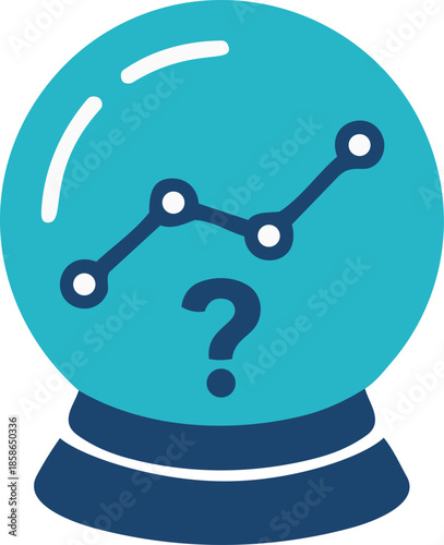 Predictive Analytics Crystal Ball Icon Set