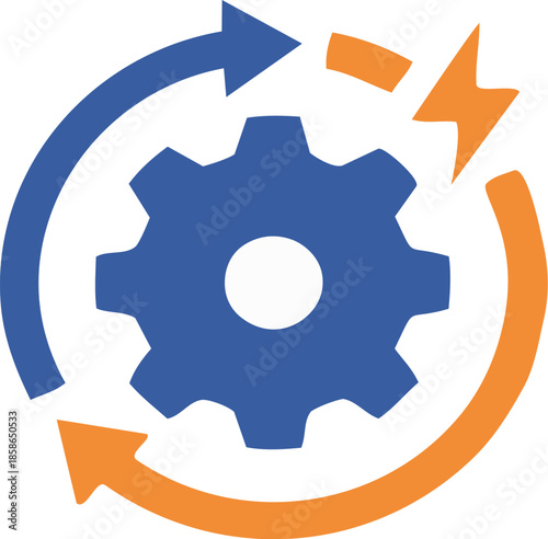Intelligent Workflow Cogwheel Modern icon set