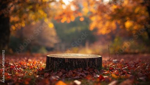 Forest scene featuring a st...
