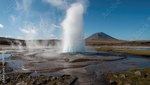 Geothermal geyser in Icelan...