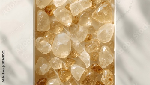Close-up of yellow quartz o...