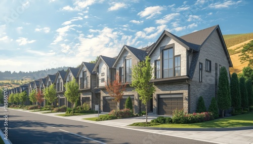 New houses in a suburban ne...