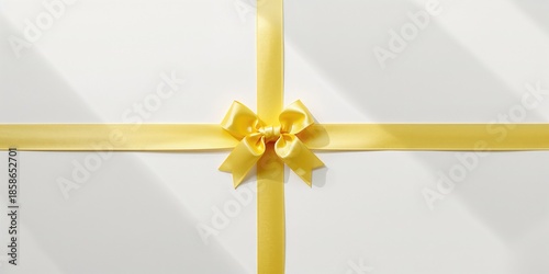Lemon yellow satin ribbons ...